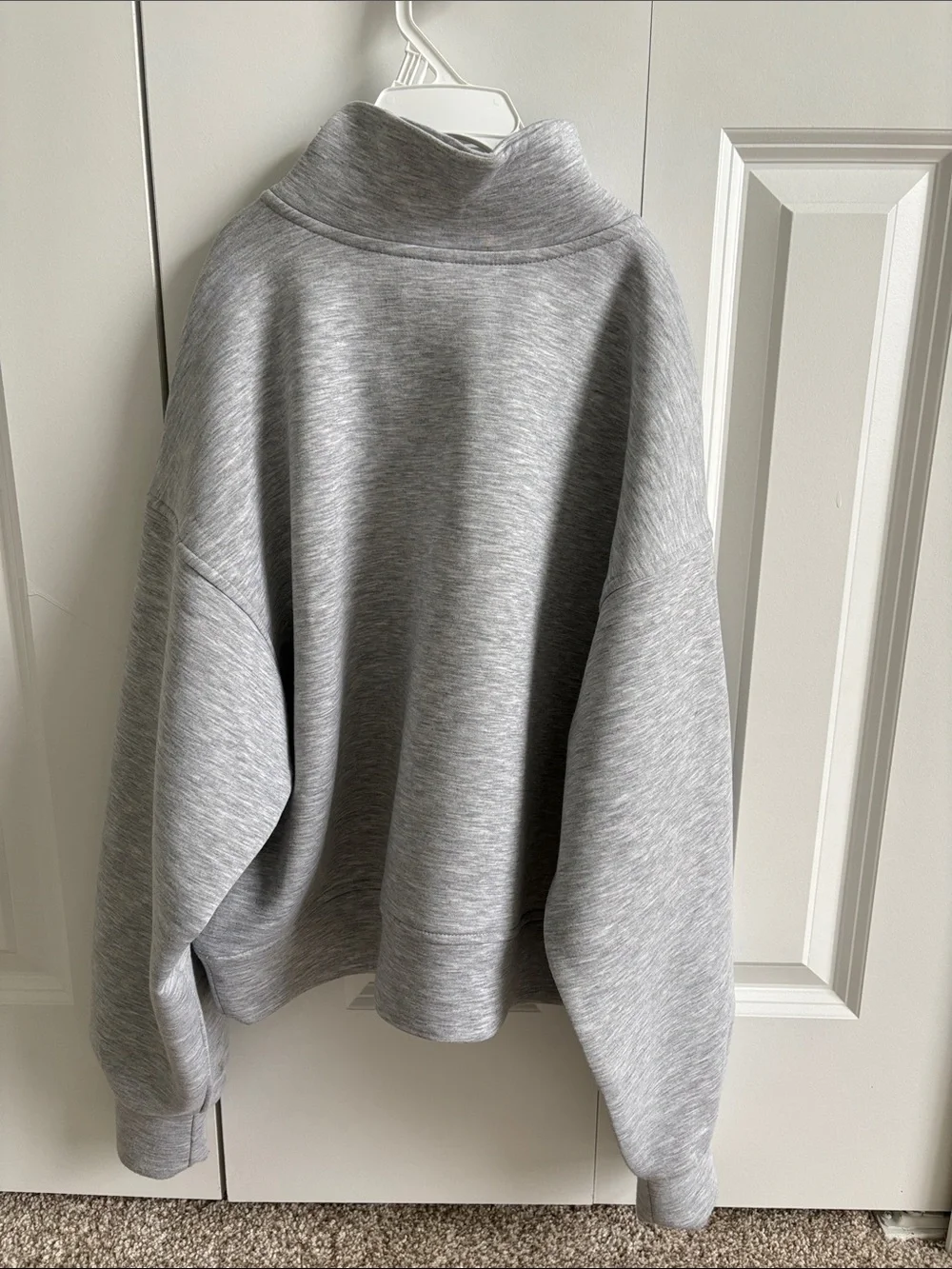 Old Navy Girls' Heather Gray Half-Zip Pullover Hoodie